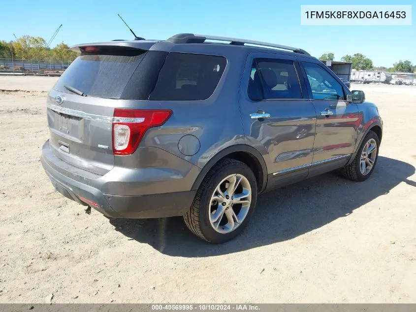 1FM5K8F8XDGA16453 2013 Ford Explorer Limited