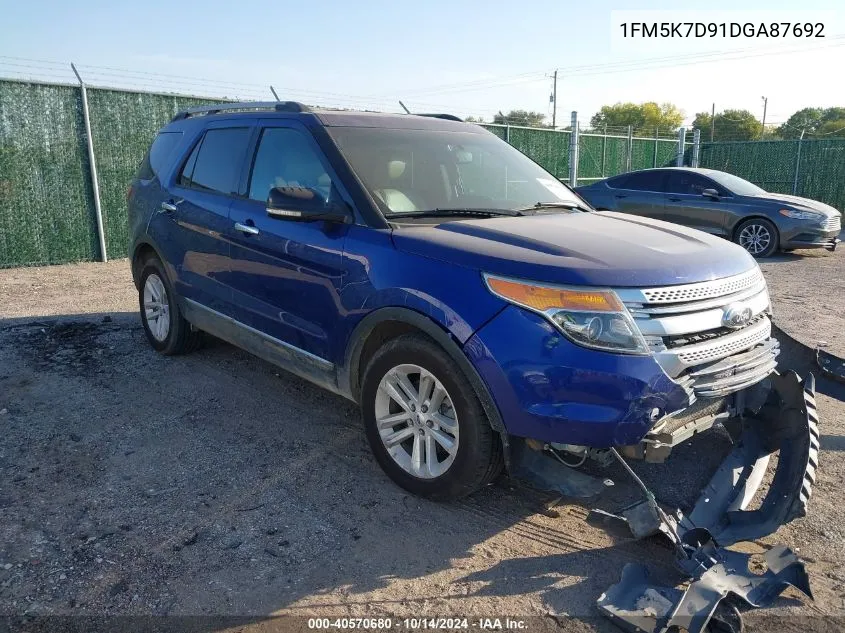 2013 Ford Explorer Xlt VIN: 1FM5K7D91DGA87692 Lot: 40570680