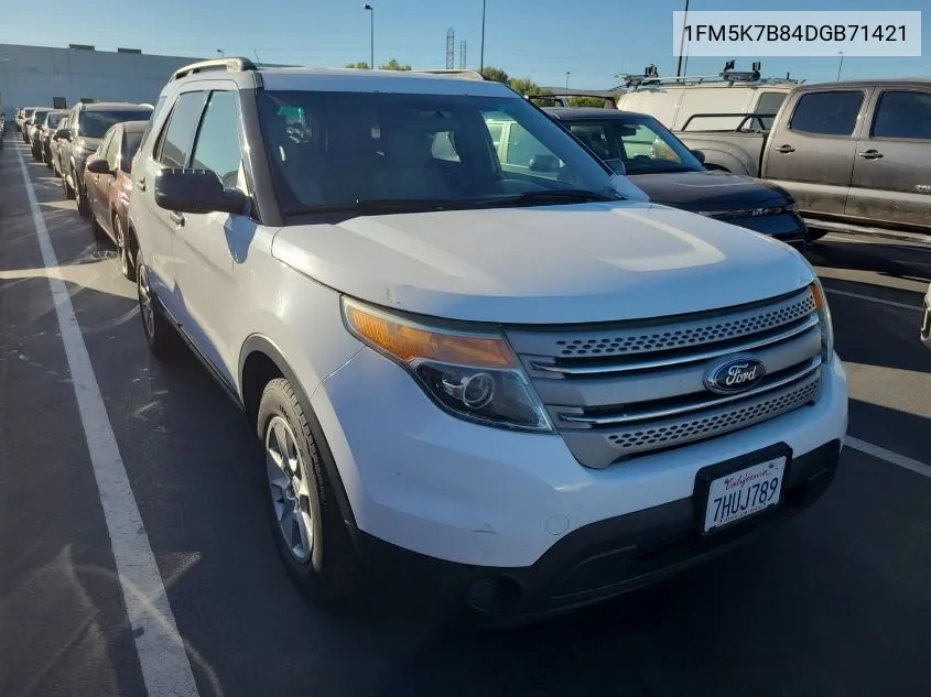 2013 Ford Explorer VIN: 1FM5K7B84DGB71421 Lot: 40572483