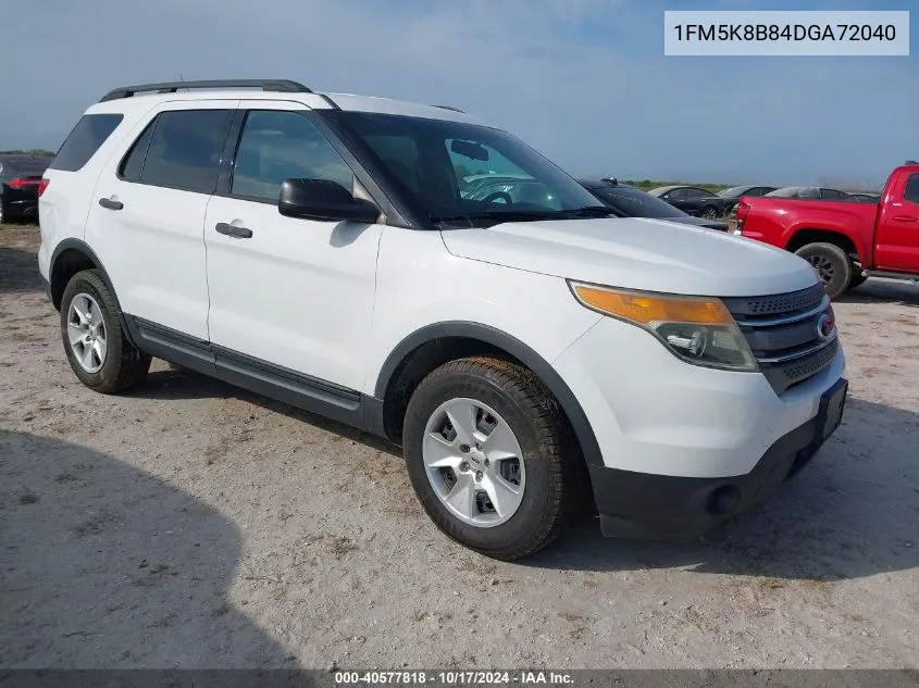 2013 Ford Explorer VIN: 1FM5K8B84DGA72040 Lot: 40577818