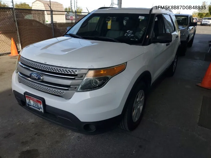 2013 Ford Explorer VIN: 1FM5K8B87DGB48835 Lot: 40582392