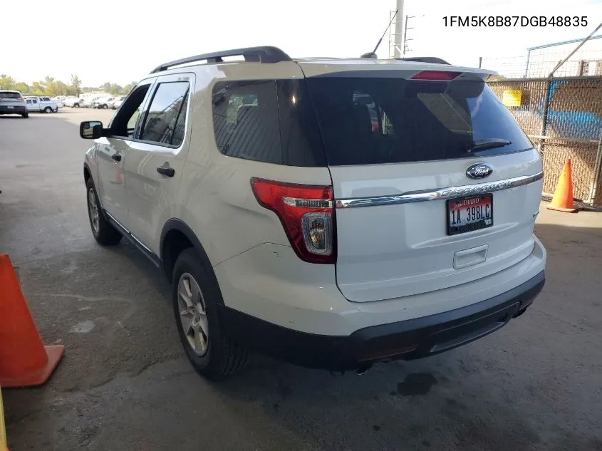 2013 Ford Explorer VIN: 1FM5K8B87DGB48835 Lot: 40582392