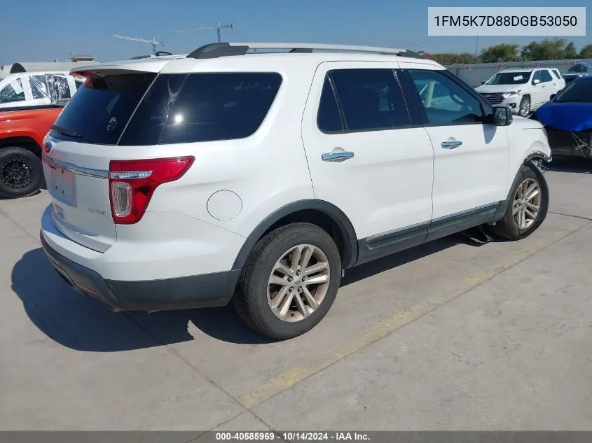 2013 Ford Explorer Xlt VIN: 1FM5K7D88DGB53050 Lot: 40585969