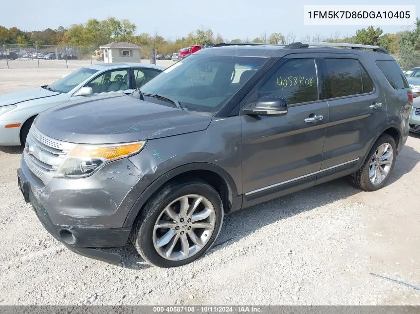 2013 Ford Explorer Xlt VIN: 1FM5K7D86DGA10405 Lot: 40587108