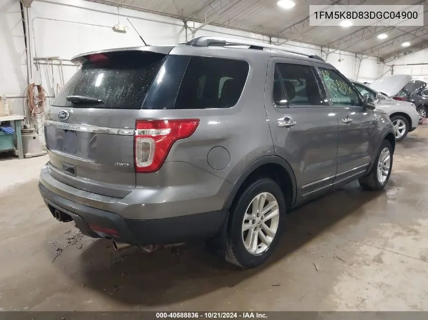 2013 Ford Explorer Xlt VIN: 1FM5K8D83DGC04900 Lot: 40588836