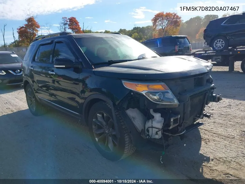 2013 Ford Explorer Xlt VIN: 1FM5K7D82DGA07467 Lot: 40594001