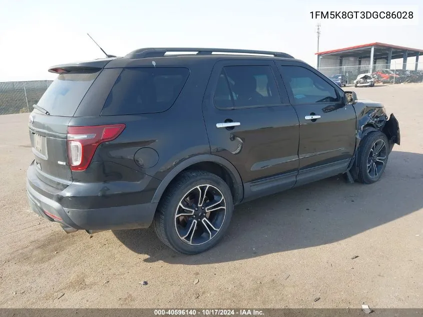 2013 Ford Explorer Sport VIN: 1FM5K8GT3DGC86028 Lot: 40596140