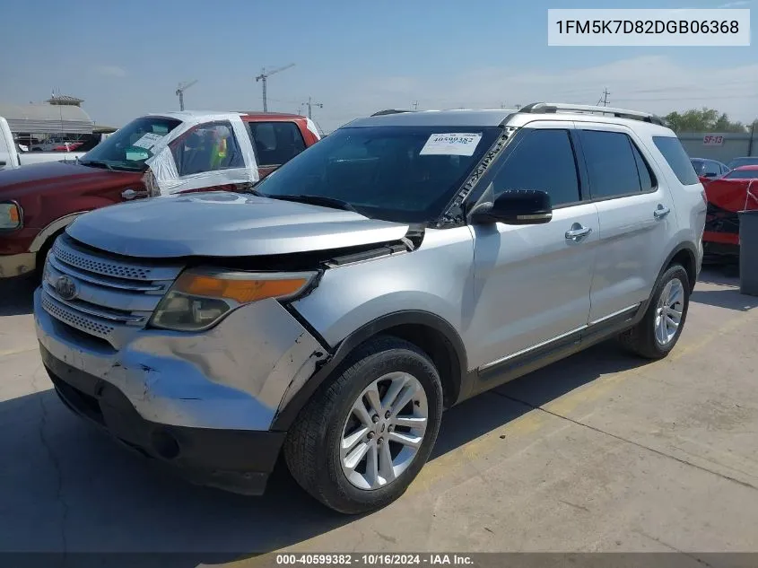 2013 Ford Explorer Xlt VIN: 1FM5K7D82DGB06368 Lot: 40599382