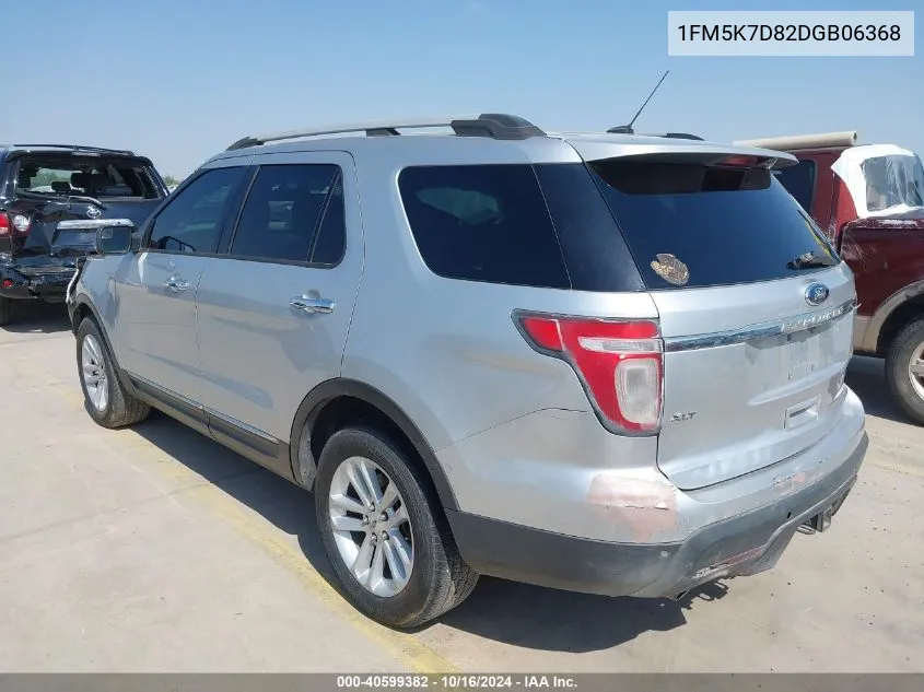 2013 Ford Explorer Xlt VIN: 1FM5K7D82DGB06368 Lot: 40599382