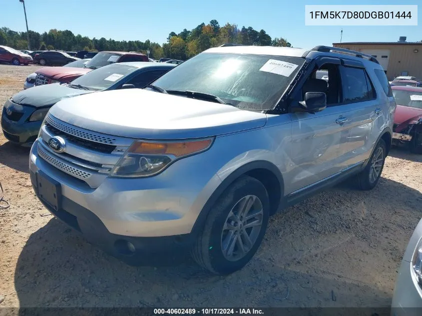 2013 Ford Explorer Xlt VIN: 1FM5K7D80DGB01444 Lot: 40602489