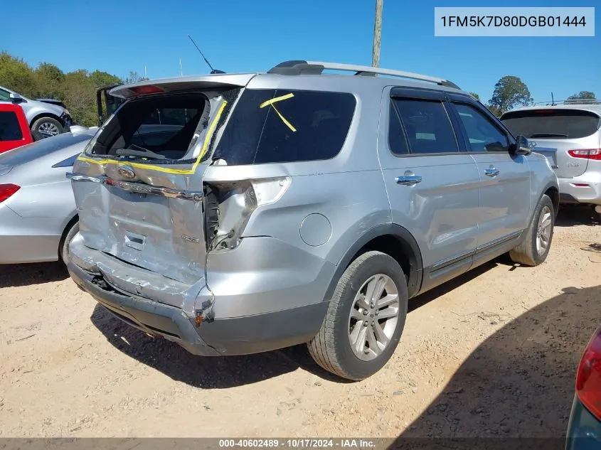 2013 Ford Explorer Xlt VIN: 1FM5K7D80DGB01444 Lot: 40602489