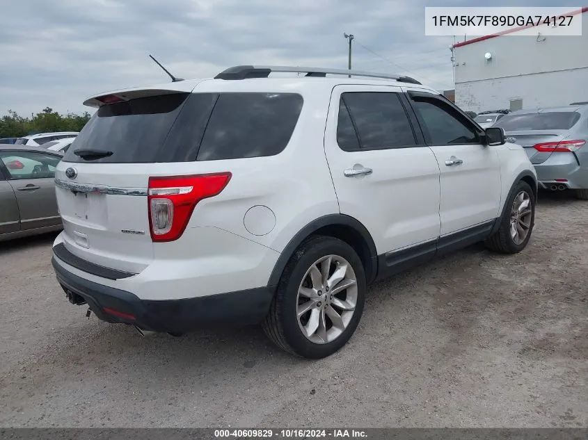 2013 Ford Explorer Limited VIN: 1FM5K7F89DGA74127 Lot: 40609829