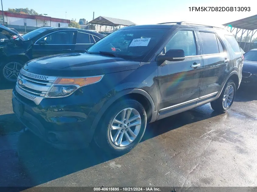 2013 Ford Explorer Xlt VIN: 1FM5K7D82DGB13093 Lot: 40615695