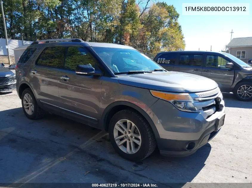 2013 Ford Explorer Xlt VIN: 1FM5K8D80DGC13912 Lot: 40627219