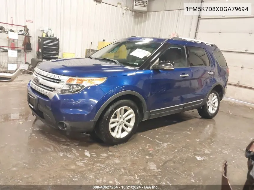 2013 Ford Explorer Xlt VIN: 1FM5K7D8XDGA79694 Lot: 40627254