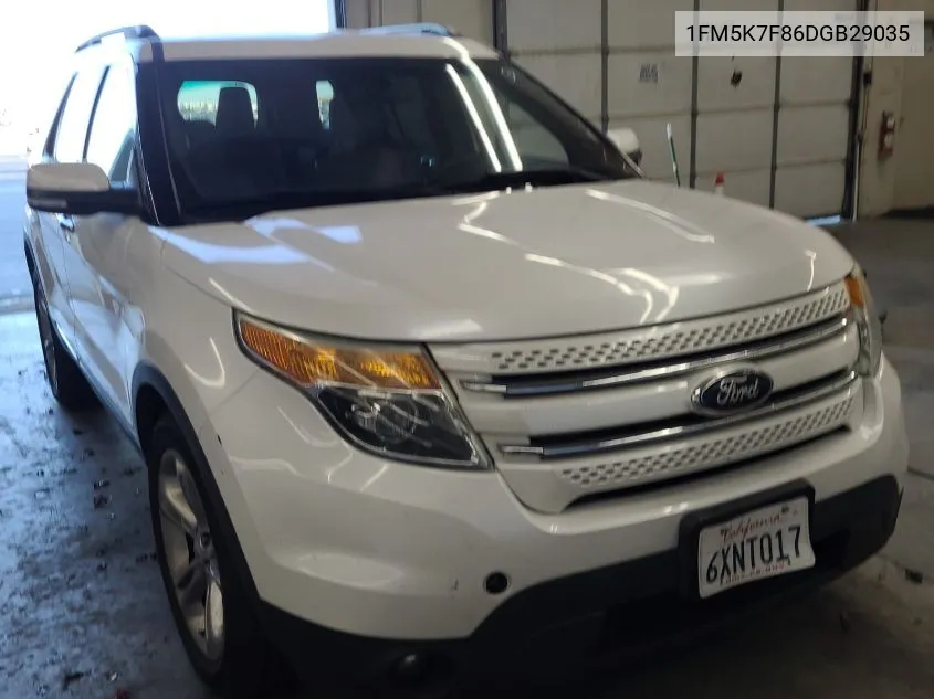 2013 Ford Explorer Limited VIN: 1FM5K7F86DGB29035 Lot: 40628321