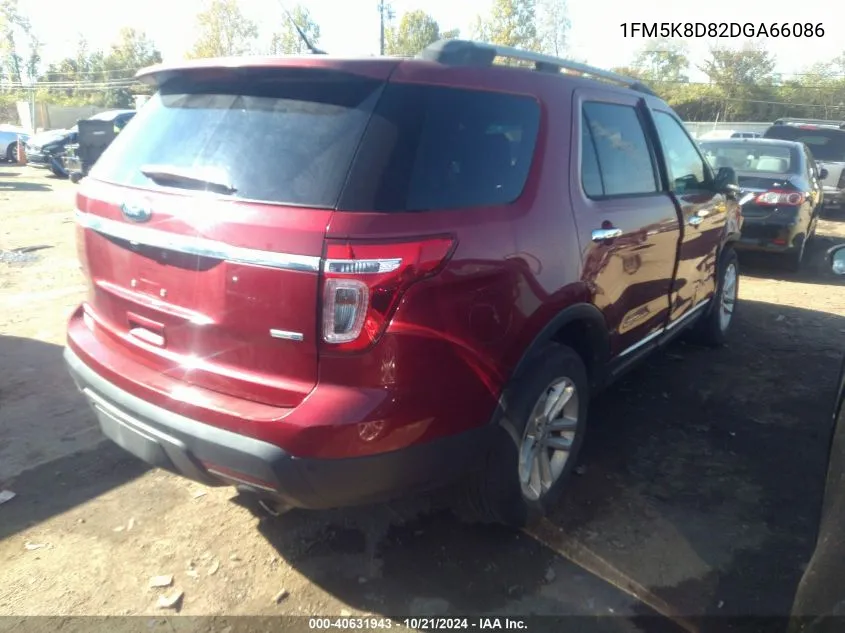 2013 Ford Explorer Xlt VIN: 1FM5K8D82DGA66086 Lot: 40631943