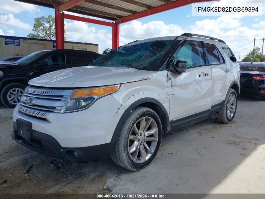 2013 Ford Explorer Xlt VIN: 1FM5K8D82DGB69394 Lot: 40642618