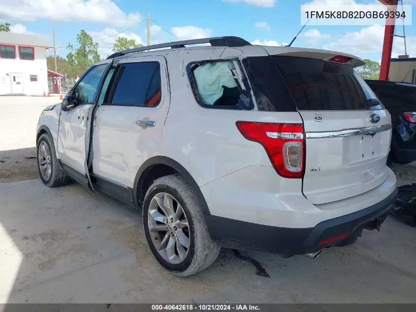 2013 Ford Explorer Xlt VIN: 1FM5K8D82DGB69394 Lot: 40642618