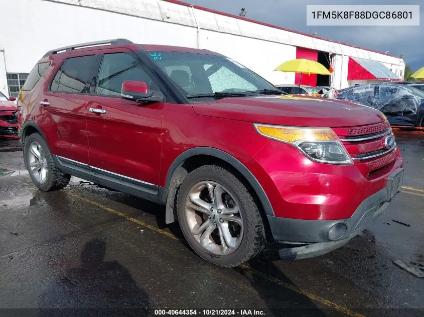 2013 Ford Explorer Limited VIN: 1FM5K8F88DGC86801 Lot: 40644354