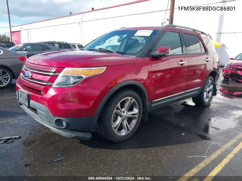 2013 Ford Explorer Limited VIN: 1FM5K8F88DGC86801 Lot: 40644354