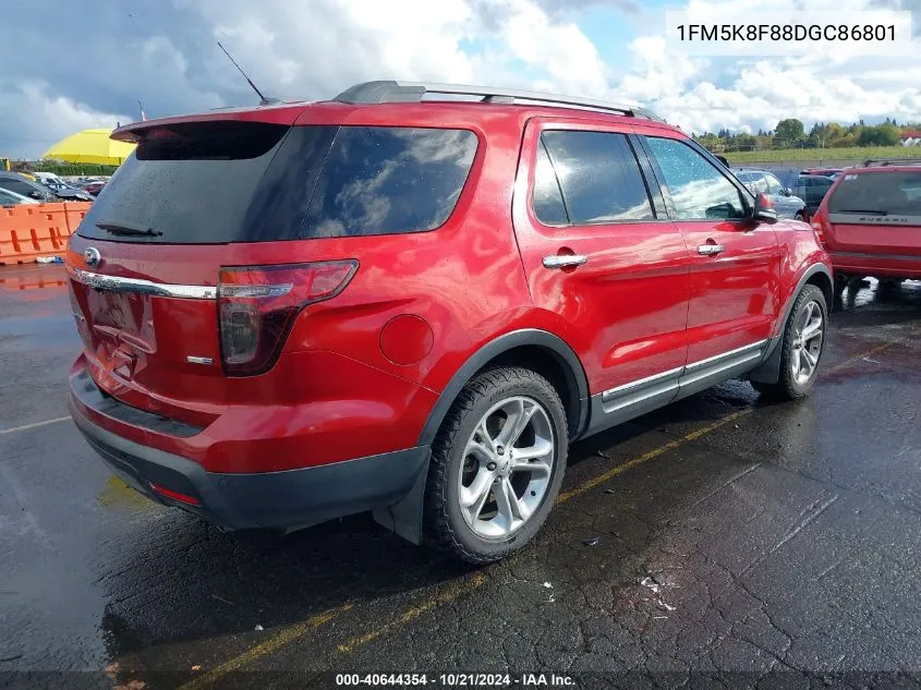 2013 Ford Explorer Limited VIN: 1FM5K8F88DGC86801 Lot: 40644354