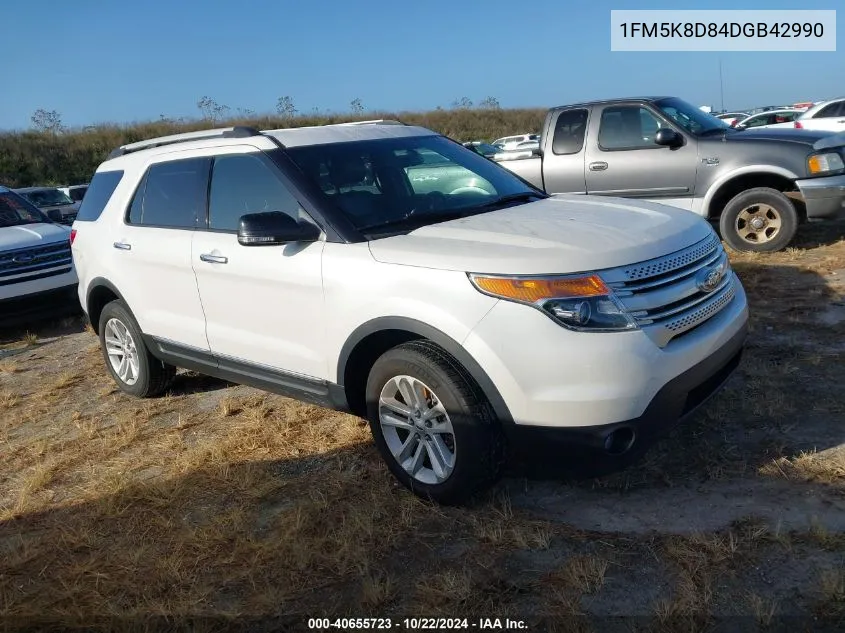 2013 Ford Explorer Xlt VIN: 1FM5K8D84DGB42990 Lot: 40655723