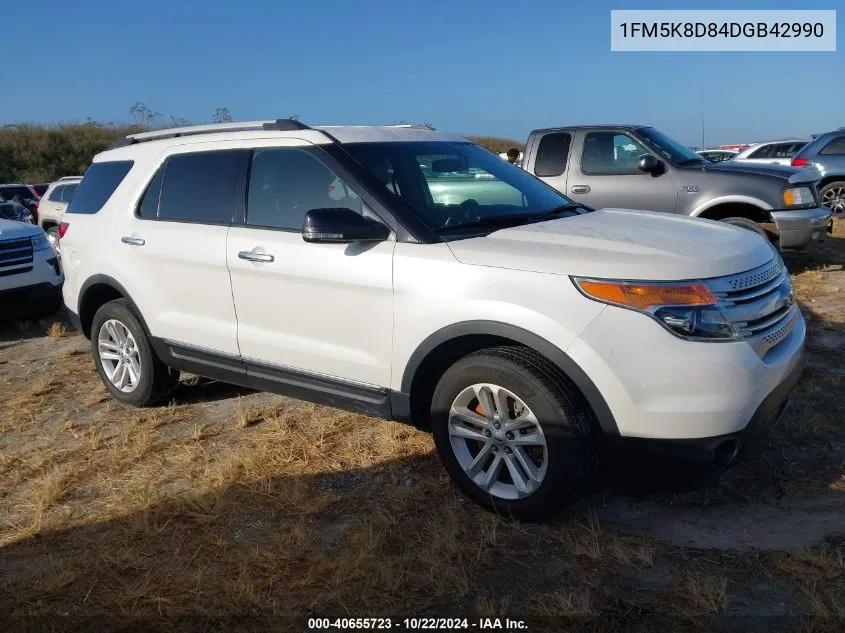 2013 Ford Explorer Xlt VIN: 1FM5K8D84DGB42990 Lot: 40655723