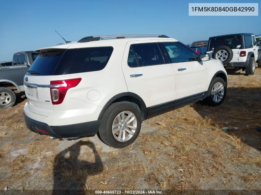 2013 Ford Explorer Xlt VIN: 1FM5K8D84DGB42990 Lot: 40655723