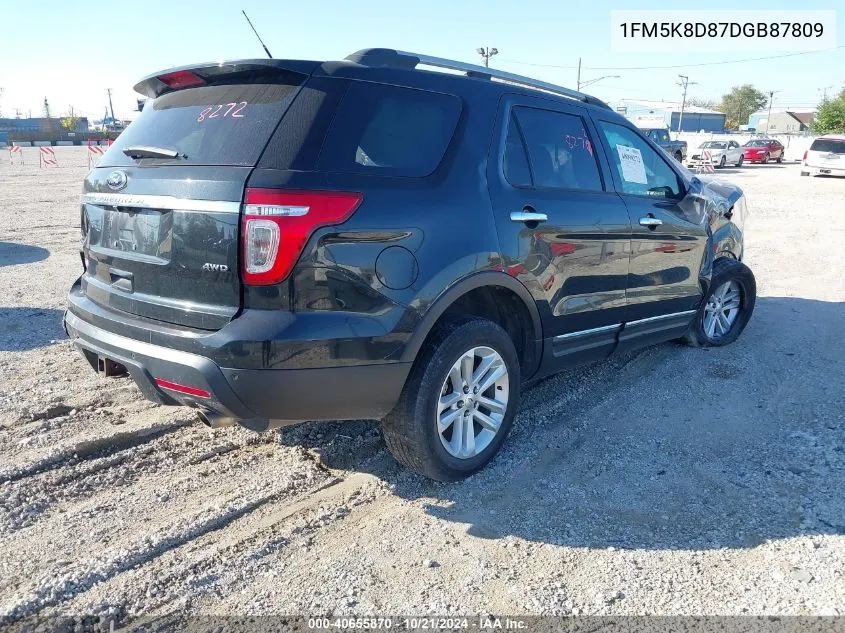 2013 Ford Explorer Xlt VIN: 1FM5K8D87DGB87809 Lot: 40655870