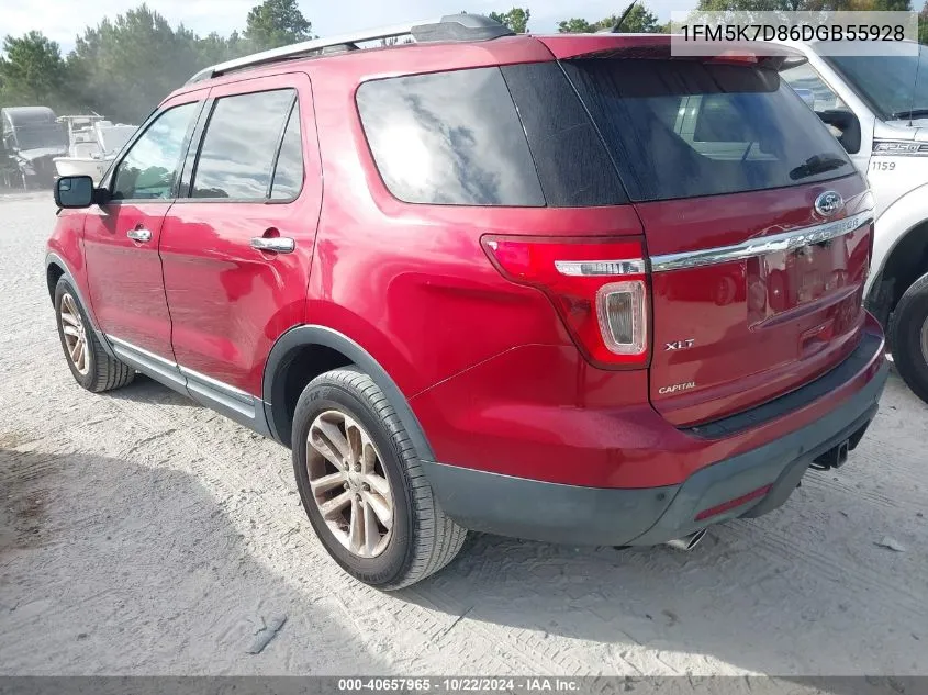 2013 Ford Explorer Xlt VIN: 1FM5K7D86DGB55928 Lot: 40657965