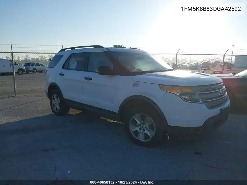 1FM5K8B83DGA42592 2013 Ford Explorer