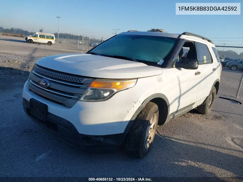 1FM5K8B83DGA42592 2013 Ford Explorer