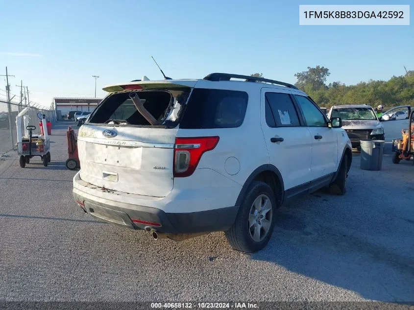 1FM5K8B83DGA42592 2013 Ford Explorer