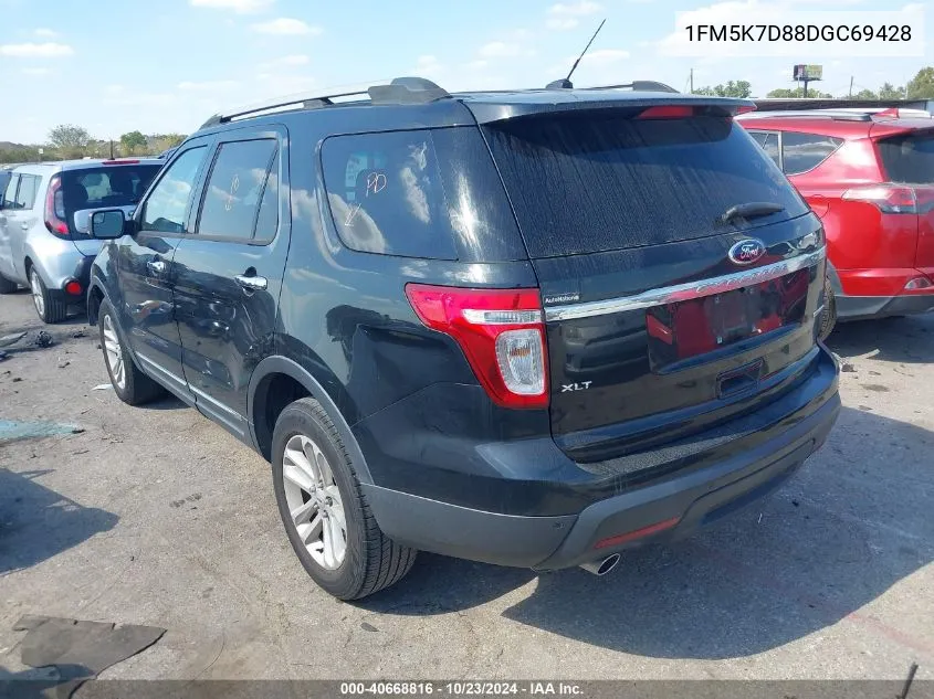 2013 Ford Explorer Xlt VIN: 1FM5K7D88DGC69428 Lot: 40668816