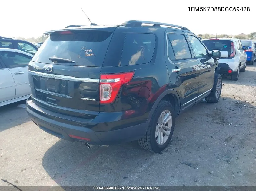 2013 Ford Explorer Xlt VIN: 1FM5K7D88DGC69428 Lot: 40668816