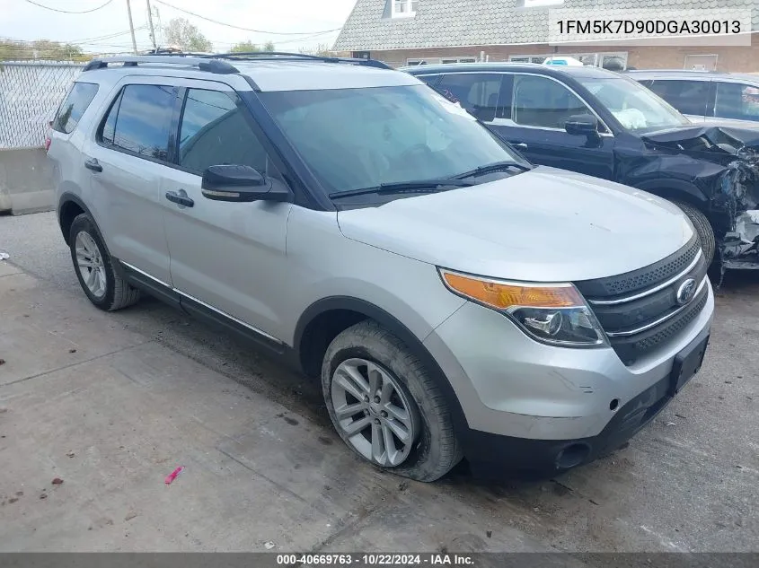 2013 Ford Explorer Xlt VIN: 1FM5K7D90DGA30013 Lot: 40669763