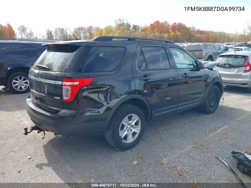 2013 Ford Explorer VIN: 1FM5K8B87DGA99734 Lot: 40670717