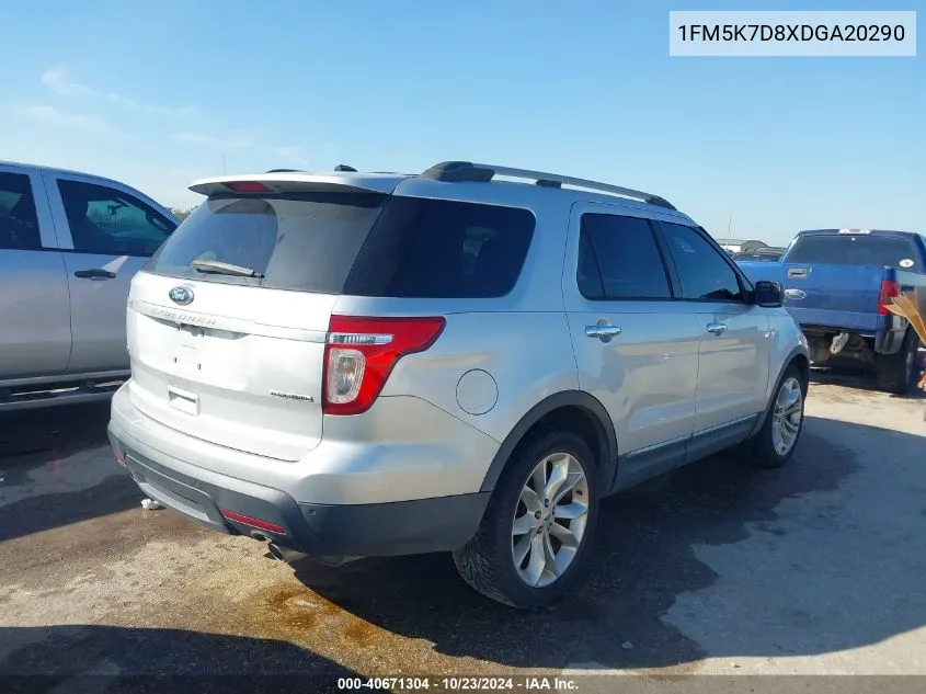 2013 Ford Explorer Xlt VIN: 1FM5K7D8XDGA20290 Lot: 40671304