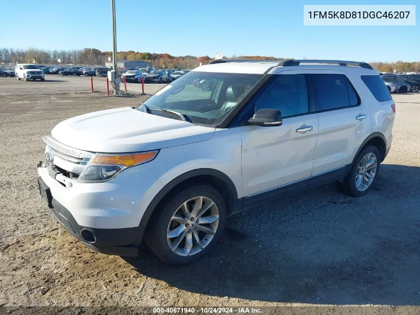 2013 Ford Explorer Xlt VIN: 1FM5K8D81DGC46207 Lot: 40671940