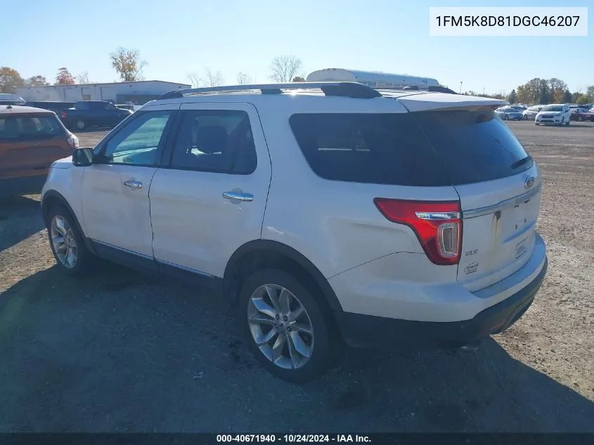 2013 Ford Explorer Xlt VIN: 1FM5K8D81DGC46207 Lot: 40671940