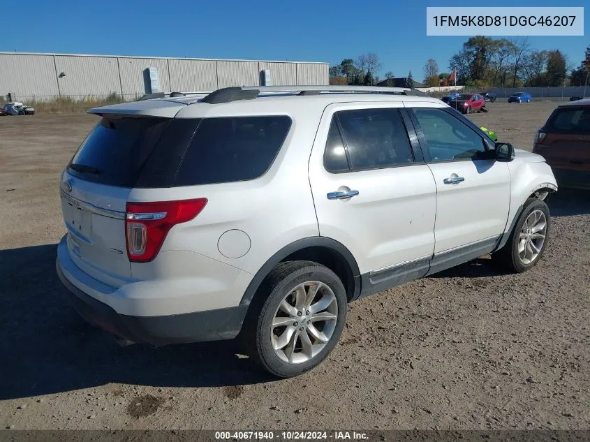 2013 Ford Explorer Xlt VIN: 1FM5K8D81DGC46207 Lot: 40671940