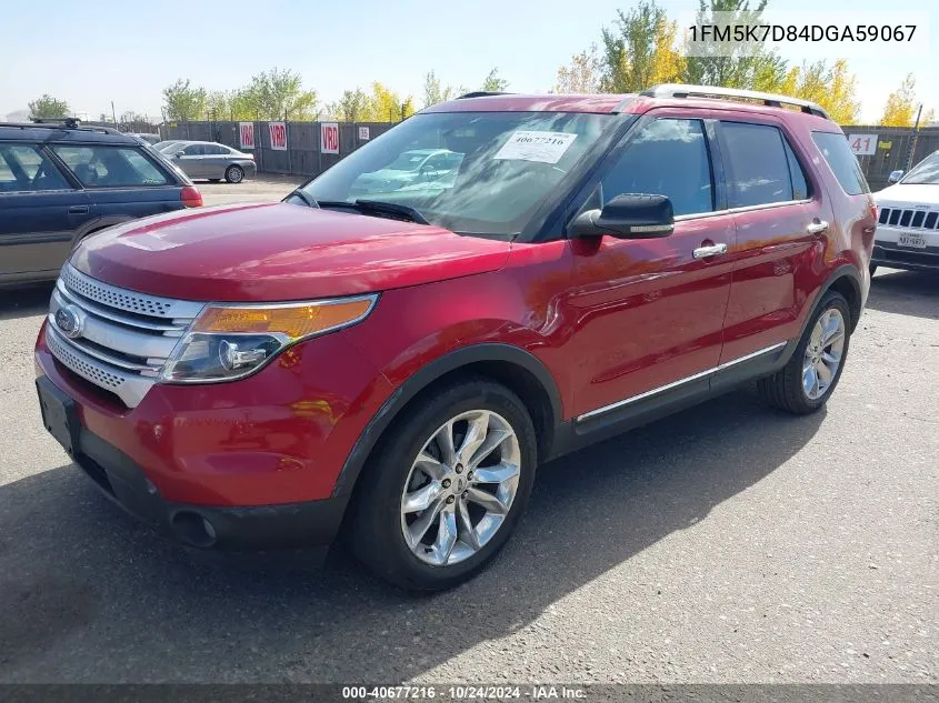 2013 Ford Explorer Xlt VIN: 1FM5K7D84DGA59067 Lot: 40677216