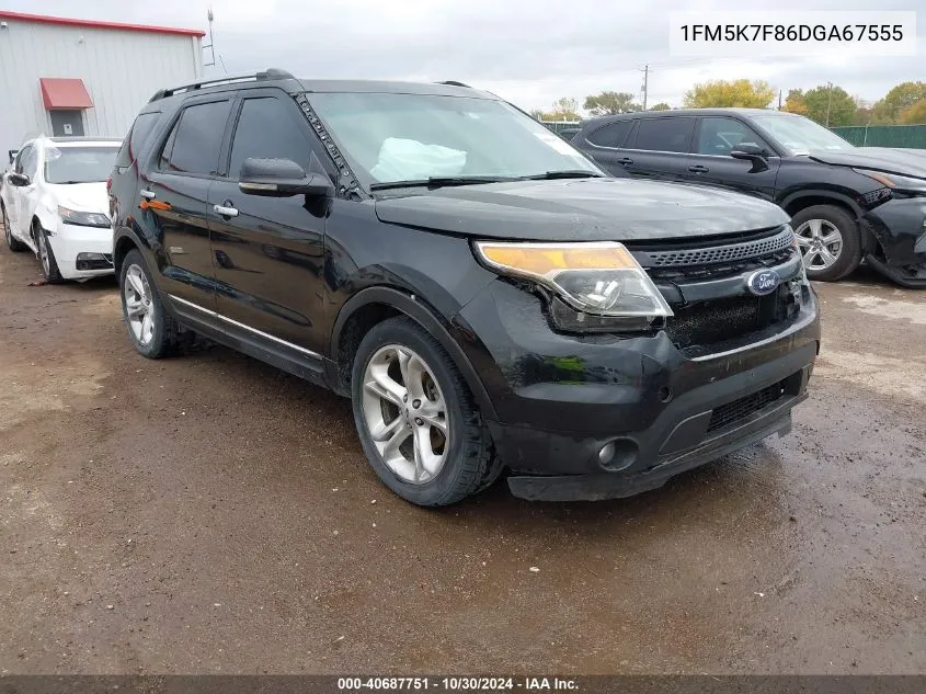 1FM5K7F86DGA67555 2013 Ford Explorer Limited