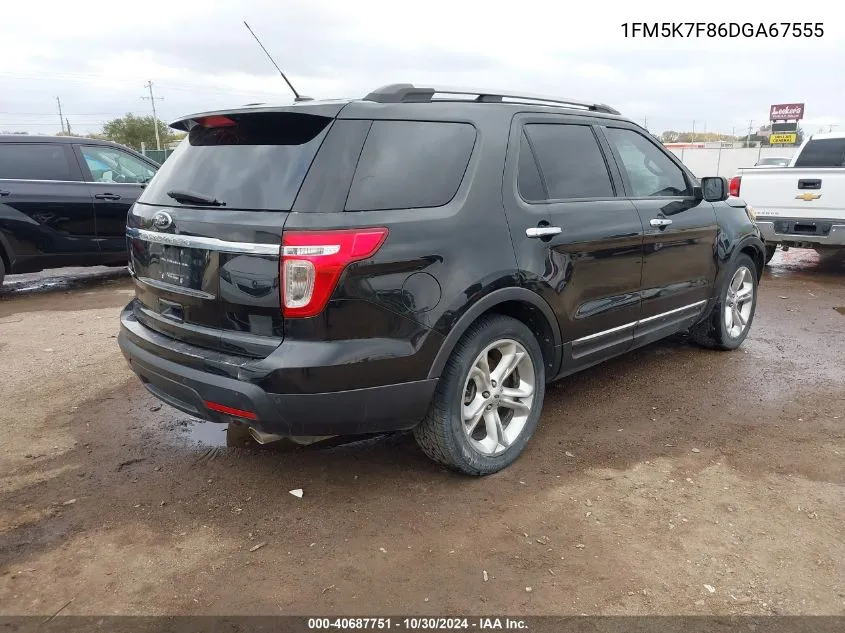 1FM5K7F86DGA67555 2013 Ford Explorer Limited