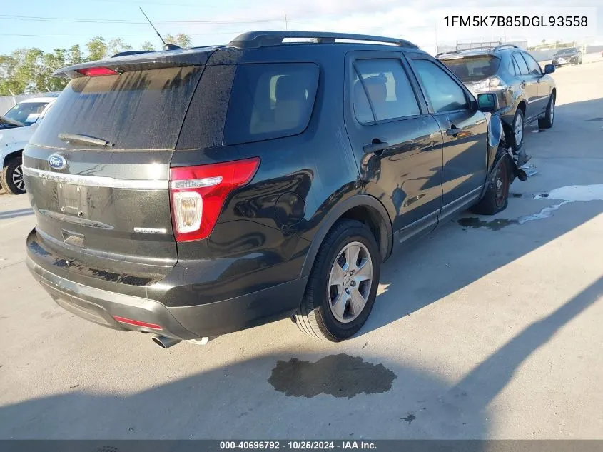 2013 Ford Explorer VIN: 1FM5K7B85DGL93558 Lot: 40696792