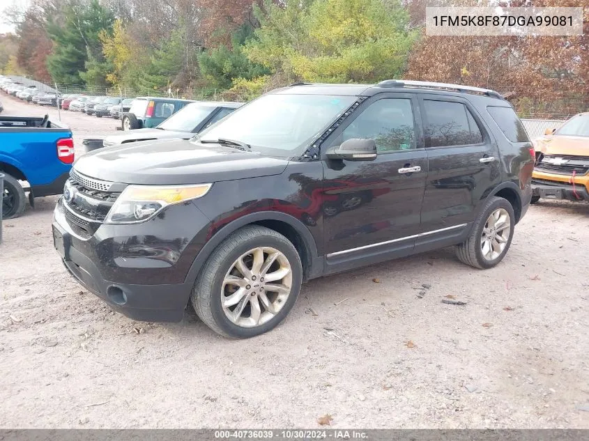 2013 Ford Explorer Limited VIN: 1FM5K8F87DGA99081 Lot: 40736039