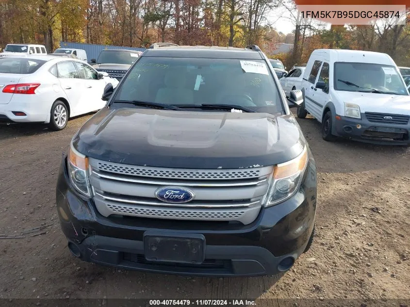 2013 Ford Explorer VIN: 1FM5K7B95DGC45874 Lot: 40754479