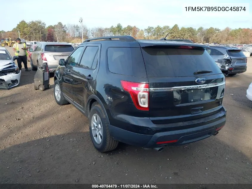 2013 Ford Explorer VIN: 1FM5K7B95DGC45874 Lot: 40754479