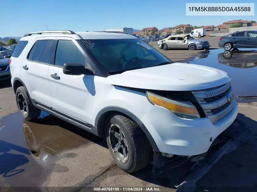 2013 Ford Explorer VIN: 1FM5K8B85DGA45588 Lot: 40765198